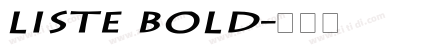 Liste Bold字体转换